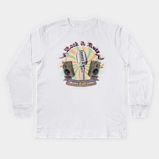 Rock And Roll Music Festival Kids Long Sleeve T-Shirt